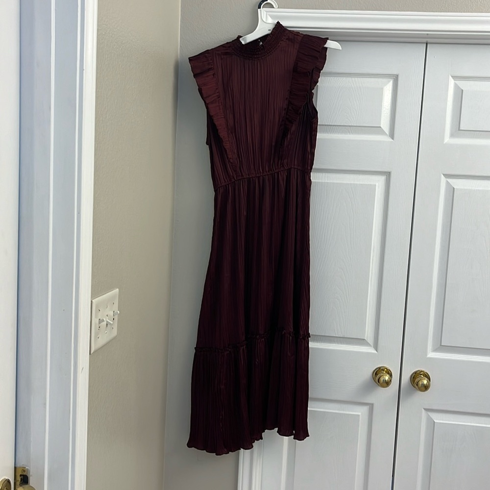 Steve Madden maroon high neck dress